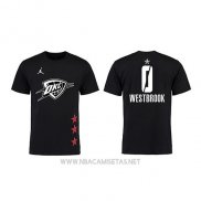 Camiseta Manga Corta Russell Westbrook All Star 2019 Oklahoma City Thunder Negro