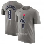 Camiseta Manga Corta Washington Wizards Rui Hachimura Gris