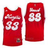 Camiseta Memphis Grizzlies Marc Gasol NO 33 Retro Rojo