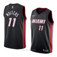 Camiseta Miami Heat Dion Waiters NO 11 Icon 2018 Negro