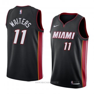 Camiseta Miami Heat Dion Waiters NO 11 Icon 2018 Negro