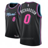 Camiseta Miami Heat Josh Richardson NO 0 Ciudad 2018-19 Negro