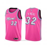 Camiseta Miami Heat Shaquille O'neal NO 32 Earned Rosa