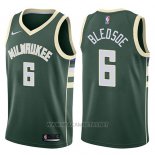 Camiseta Milwaukee Bucks Eric Bledsoe NO 6 Icon 2017-18 Verde