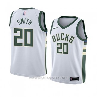 Camiseta Milwaukee Bucks Jason Smith NO 20 Association 2018 Blanco