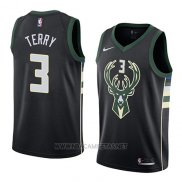 Camiseta Milwaukee Bucks Jason Terry NO 3 Statement 2018 Negro