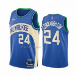 Camiseta Milwaukee Bucks Pat Connaughton NO 24 Ciudad 2023-24 Azul
