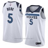 Camiseta Minnesota Timberwolves Gorgui Dieng NO 5 Association 2018 Blanco