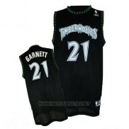 Camiseta Minnesota Timberwolves Kevin Garnett NO 21 Retro Negro