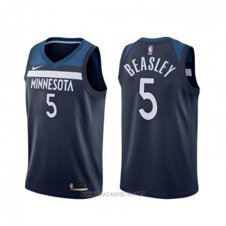 Camiseta Minnesota Timberwolves Malik Beasley NO 5 Icon Negro