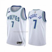 Camiseta Minnesota Timberwolves Wendell Moore JR NO 7 Classic 2023-24 Blanco