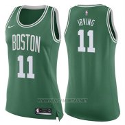 Camiseta Mujer Boston Celtics Kyrie Irving NO 11 Icon 2017-18 Verde