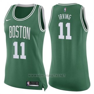 Camiseta Mujer Boston Celtics Kyrie Irving NO 11 Icon 2017-18 Verde