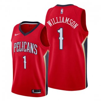 Camiseta New Orleans Pelicans Zion Williamson NO 1 Statement 2019-20 Rojo