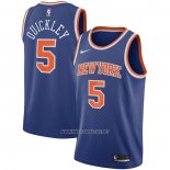 Camiseta New York Knicks Immanuel Quickley NO 5 Icon 2020-21 Azul