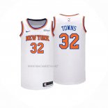 Camiseta New York Knicks Karl-Anthony Towns NO 32 Association 2024-25 Blanco