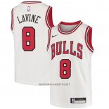 Camiseta Nino Chicago Bulls Zach Lavine NO 8 Association Blanco