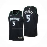 Camiseta Nino Minnesota Timberwolves Anthony Edwards NO 5 Classic 2025-26 Negro