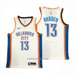 Camiseta Oklahoma City Thunder James Harden NO 13 Association Blanco
