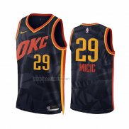 Camiseta Oklahoma City Thunder Vasilije Micic NO 29 Ciudad 2023-24 Negro