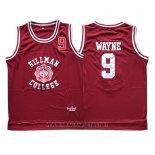 Camiseta Pelicula Hillman College Dwayne Wayne NO 9 Rojo