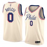 Camiseta Philadelphia 76ers Jerryd Bayless NO 0 Ciudad 2018 Crema