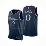 Camiseta Philadelphia 76ers Tyrese Maxey NO 0 Ciudad 2025-26 Azul
