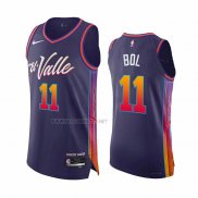 Camiseta Phoenix Suns Bol Bol NO 11 Ciudad Autentico 2023-24 Violeta