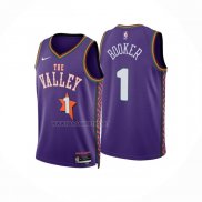 Camiseta Phoenix Suns Devin Booker NO 1 Ciudad 2024-25 Violeta
