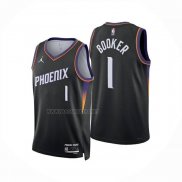 Camiseta Phoenix Suns Devin Booker NO 1 Statement 2025-26 Negro
