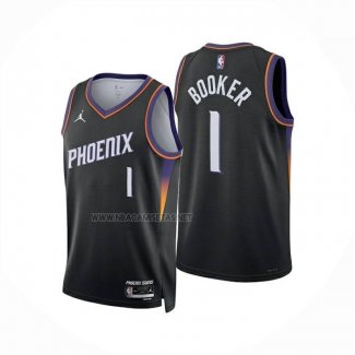 Camiseta Phoenix Suns Devin Booker NO 1 Statement 2025-26 Negro