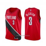 Camiseta Portland Trail Blazers CJ McCollum NO 3 Statement Rojo