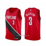 Camiseta Portland Trail Blazers CJ McCollum NO 3 Statement Rojo