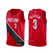 Camiseta Portland Trail Blazers CJ McCollum NO 3 Statement Rojo