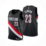 Camiseta Portland Trail Blazers Donovan Clingan NO 23 Icon 2025-26 Negro