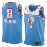 Camiseta Sacramento Kings Bogdan Bogdanovic NO 8 Ciudad 2018 Azul