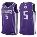 Camiseta Sacramento Kings De'Aaron Fox NO 5 Icon 2017-18 Violeta