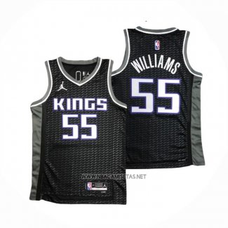 Camiseta Sacramento Kings Jason Williams NO 55 Statement 2020-21 Negro