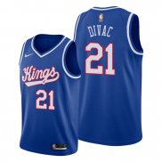 Camiseta Sacramento Kings Vlade Divac NO 21 Classic Edition 1990 1994 Azul