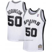 Camiseta San Antonio Spurs David Robinson NO 50 Mitchell & Ness 1998-99 Blanco