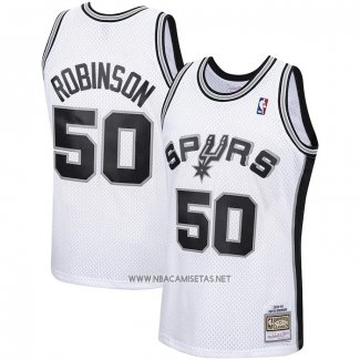 Camiseta San Antonio Spurs David Robinson NO 50 Mitchell & Ness 1998-99 Blanco