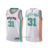 Camiseta San Antonio Spurs Keita Bates-Diop NO 31 Ciudad 2021-22 Blanco