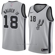 Camiseta San Antonio Spurs Lonnie Walker IV NO 18 Statement 2018 Gris