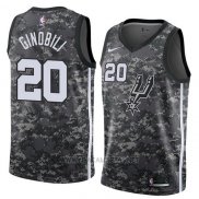 Camiseta San Antonio Spurs Manu Ginobili NO 20 Ciudad 2018-19 Gris