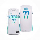 Camiseta Slovenia Luka Doncic NO 77 Primera Blanco