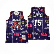 Camiseta Toronto Raptors Jevon Carter NO 15 Mitchell & Ness 1998-99 Violeta