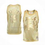 Camiseta Toronto Raptors Vince Carter NO 15 Mitchell & Ness 1998-99 Oro