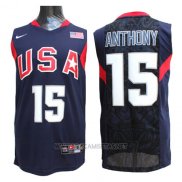 Camiseta USA 2008 Anthony NO 15 Azul
