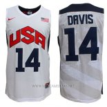 Camiseta USA 2012 Anthony Davis NO 14 Blanco