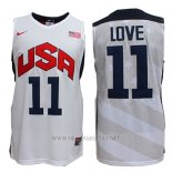 Camiseta USA 2012 Kevin Love NO 11 Blanco